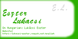 eszter lukacsi business card